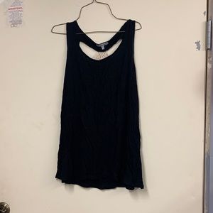 Charlotte rouse size- m black tank with open back